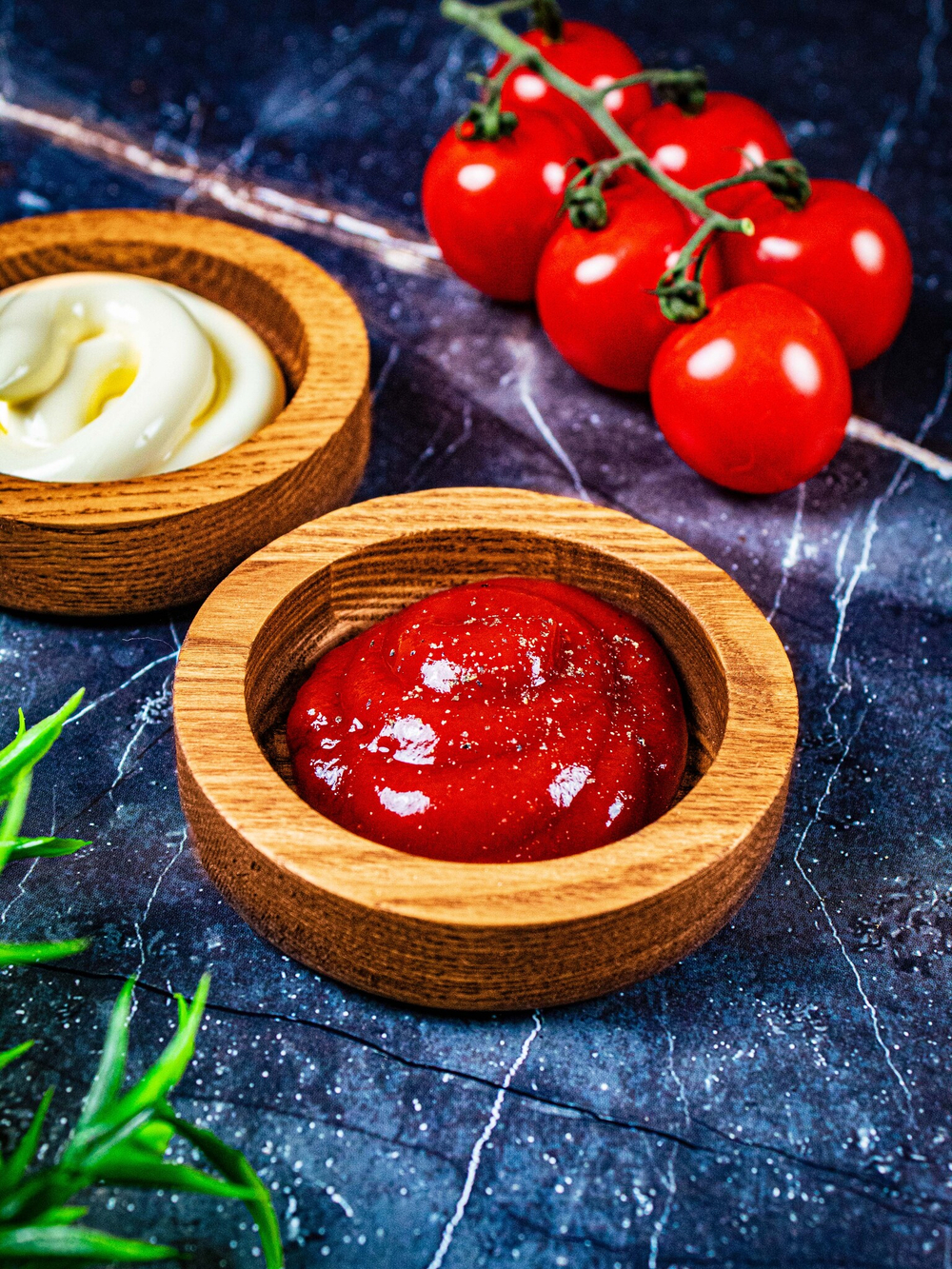 Соусники деревянные круглые (2 шт.)