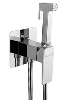 Смеситель с гигиеническим душем встраиваемый WONZON & WOGHAND CUBE 2.0, Хром (WW-88829068-CR)