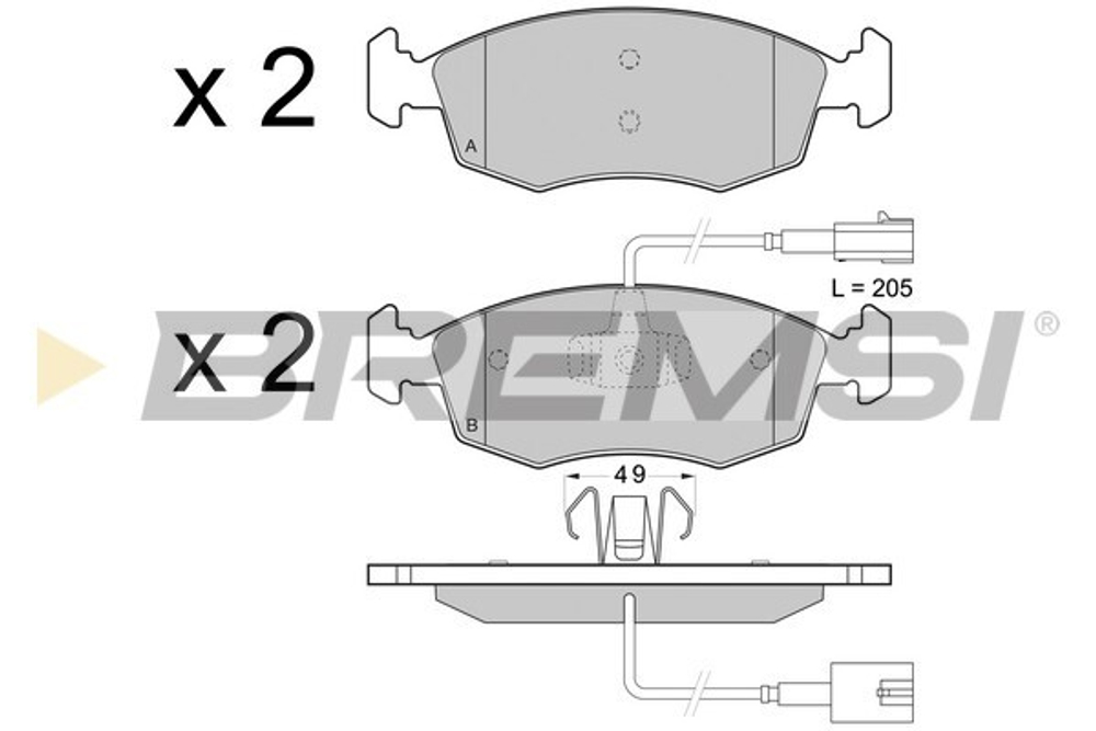 BREMSI - BP3433-BMS - Brake Pad Set, disc brake