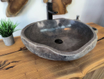 Раковина из речного камня RS-65798 53х45х15 из натурального камня