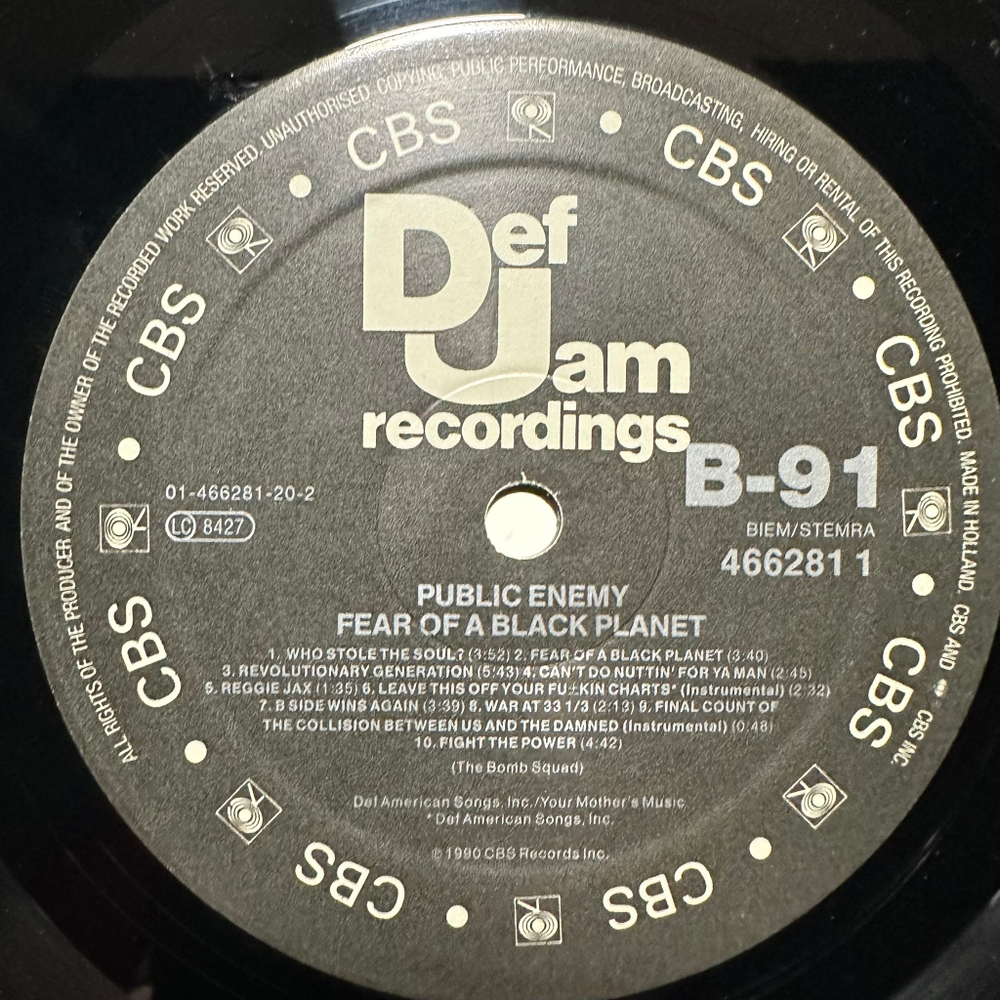 Public Enemy - Fear Of A Black Planet (Европа 1990г.)