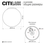 Citilux RON CL941D20B5 Потолочный светильник Чёрный