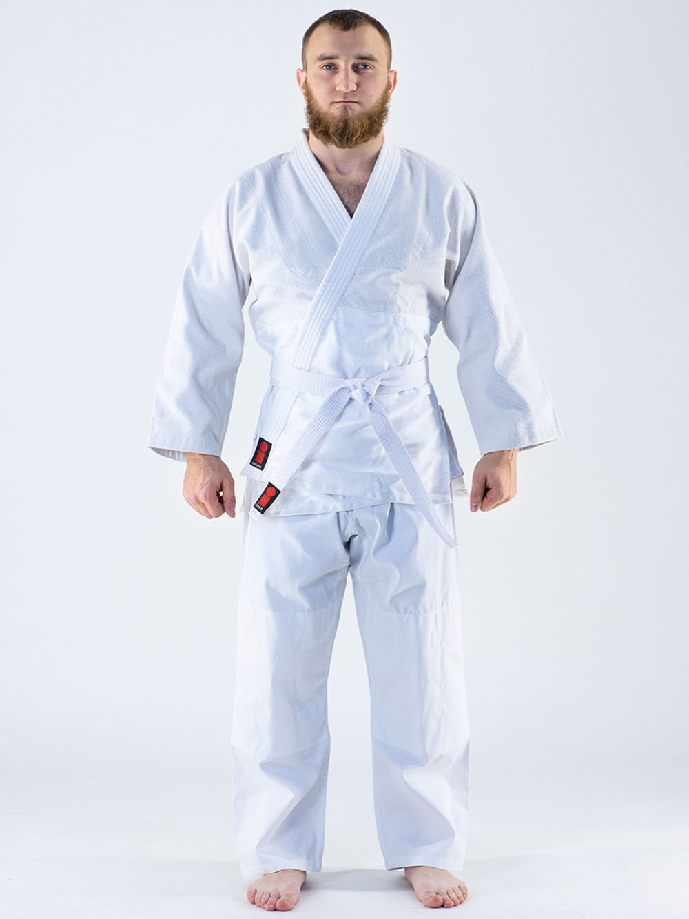 Кимоно дзюдо OXXFIRE (ELITE) белый пояс, 450гр/м2, белое