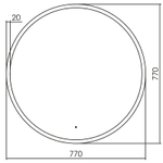 Зеркало Abber Mond 77 AG6204SCG-0.77 с подсветкой Золото с бесконтактным выключателем и диммером