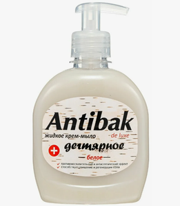 ЖИДКОЕ МЫЛО AROMIKA  ANTIBAK ДЕГТЯРНОЕ БЕЛОЕ 330МЛ