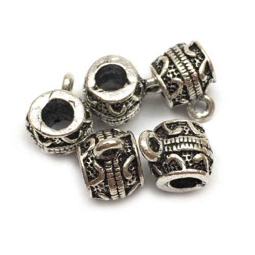 Бейл для украшений 13х8 мм, под серебро