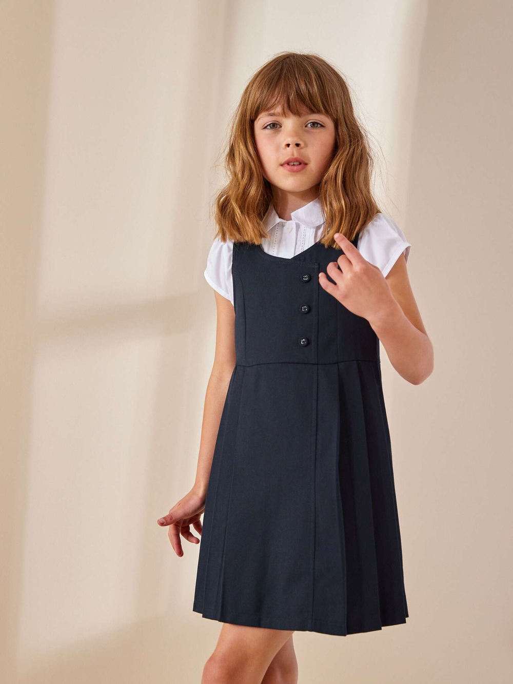 Сарафан школьный для девочки Next T40-837, Темно-синий