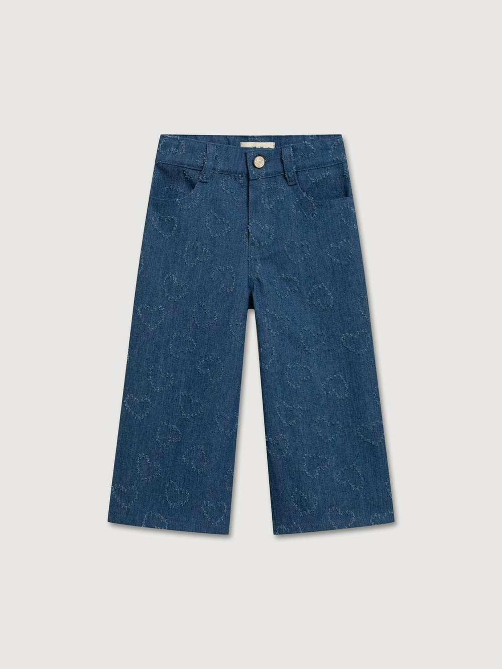 Джинсы с сердечками, Синий