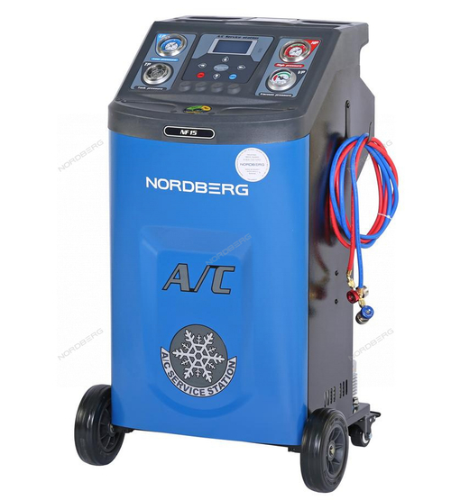 Установка полуавтомат для заправки автомобильных кондиционер, обновленная с принтером NORDBERG NF15_