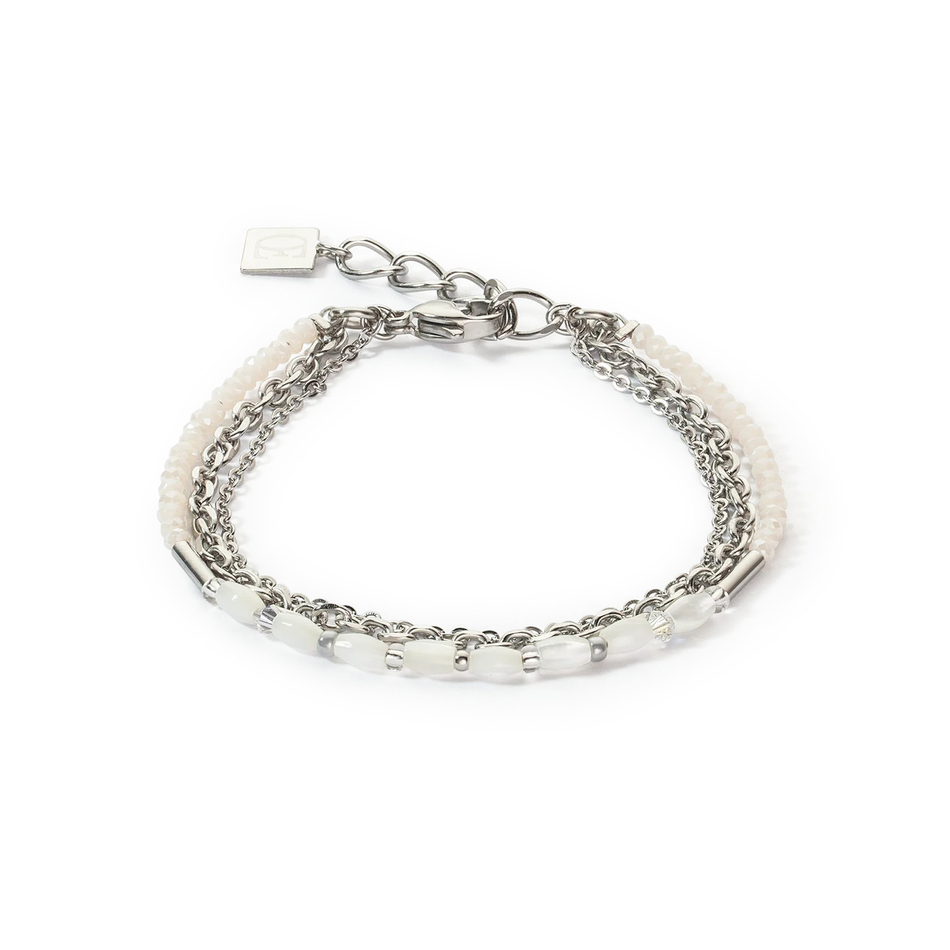 Браслет Coeur de Lion White-Silver 6005/30-1417