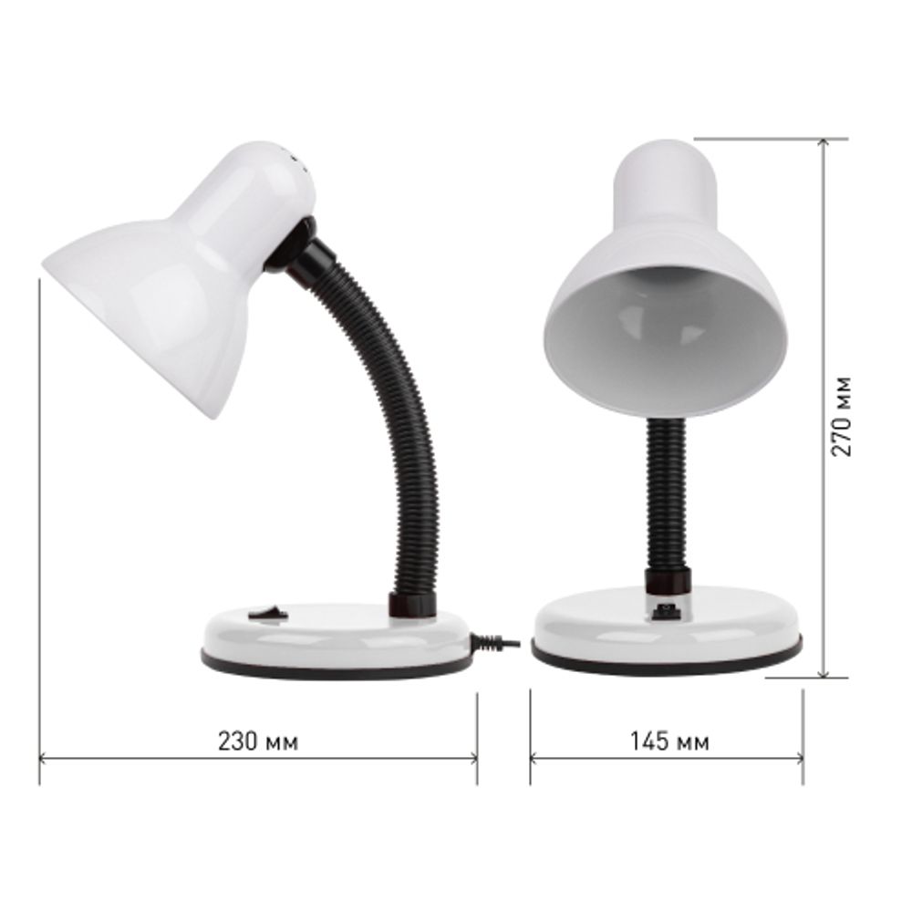 Настольный светильник ЭРА N-211-E27-40W-W белый