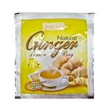 Чайный напиток Gold kili Ginger lemon имбирь натуральный с лимоном в пакетике 4 г