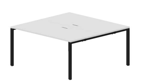 Составной стол Strike на 2 рабочих места 1580х1566х750мм (2 металлических аутлета)