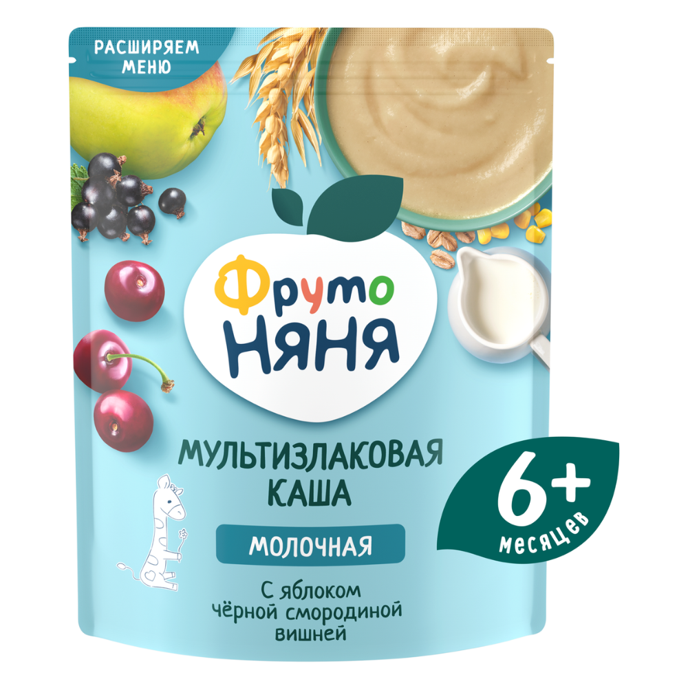 Каша Фруто Няня Молочная Мультизлаковая яблоко и вишня 200 гр
