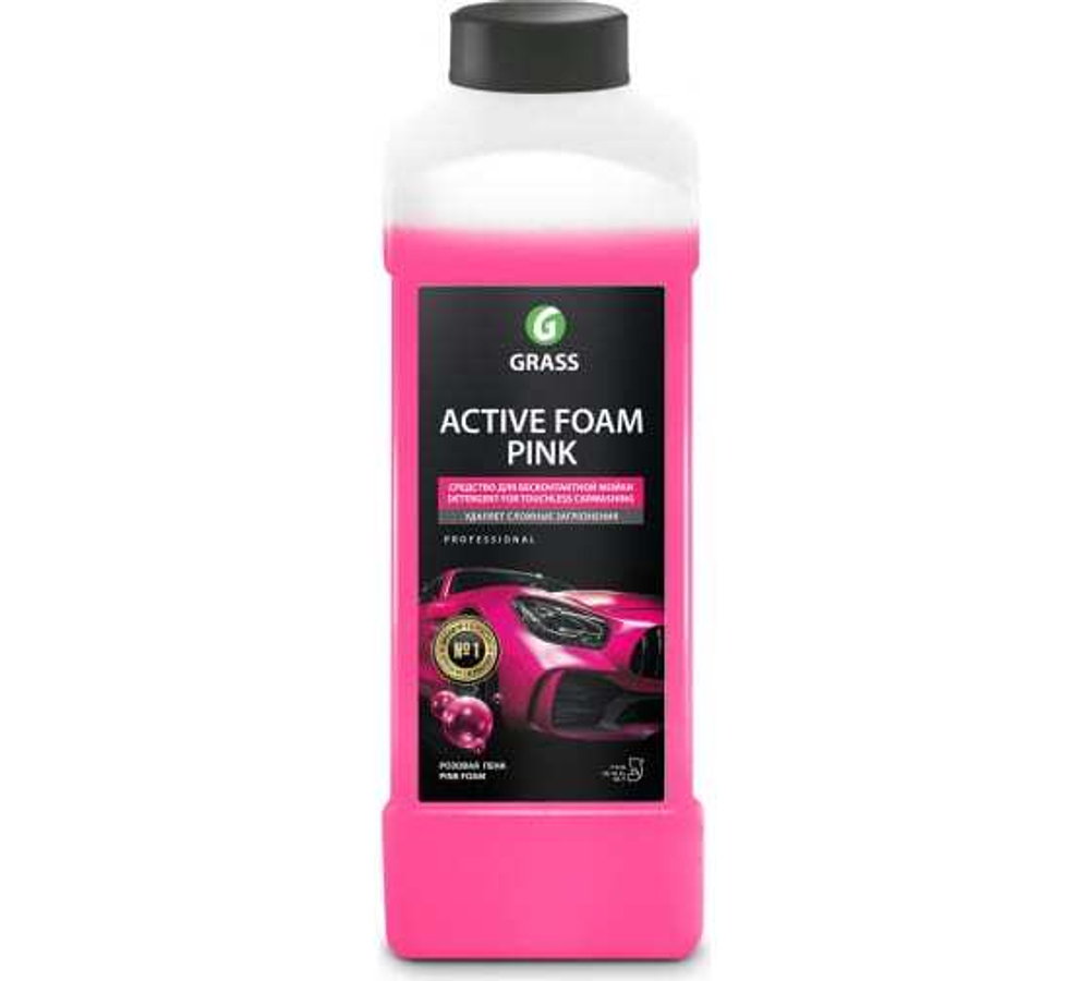 Средство для бесконтактной мойки 1:8 Grass Active Foam Pink (1л)