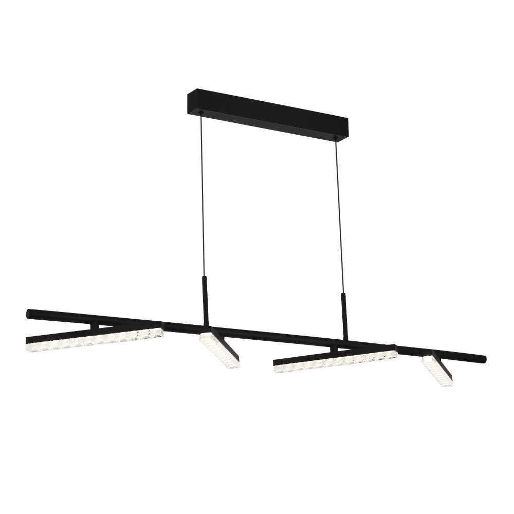 SL1018.403.04 Светильник подвесной ST-Luce черный/прозрачный LED 1*32W 4000K EUCLIDICS