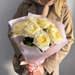 Монобукет из 7 роз Кенди Лайт