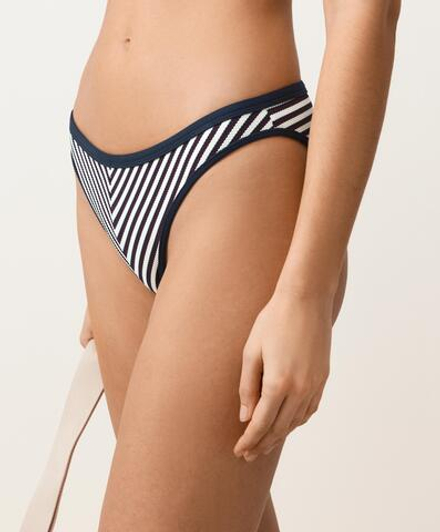 OYSHO Классические бикини-трусики в полоску, синий