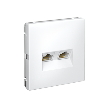 Розетка компьютерная 2-м ArtGallery RJ45 + RJ45 кат.5E механизм лотос SE GAL001385