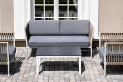 "Касабланка" лаунж-зона плетеная из роупа 4-местная, цвет серый