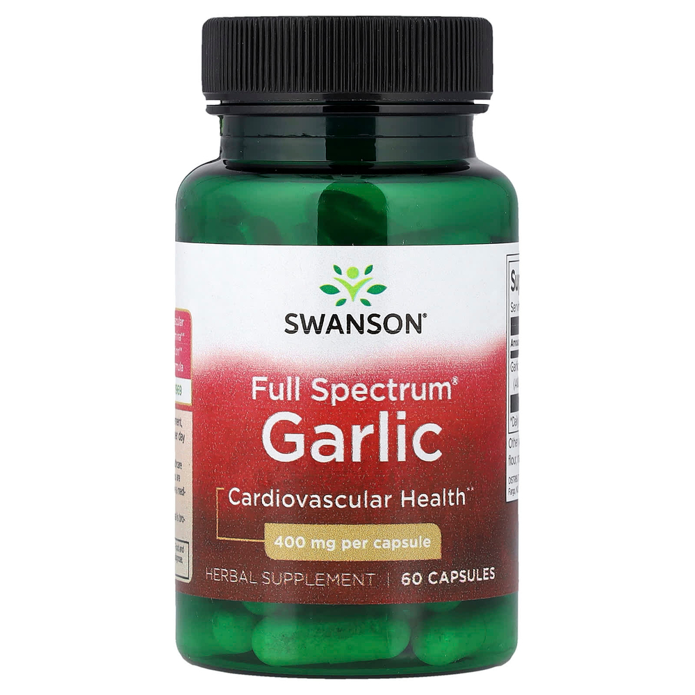 Swanson, Full Spectrum®, чеснок, 400 мг, 60 капсул