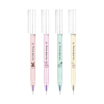 Ручка пиши-стирай гелевая 0,5мм, синяя "Зайка" (Спейс)