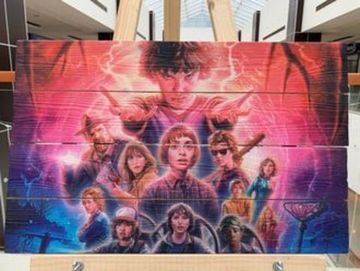 Картина на досках Stranger Things (40х60см)