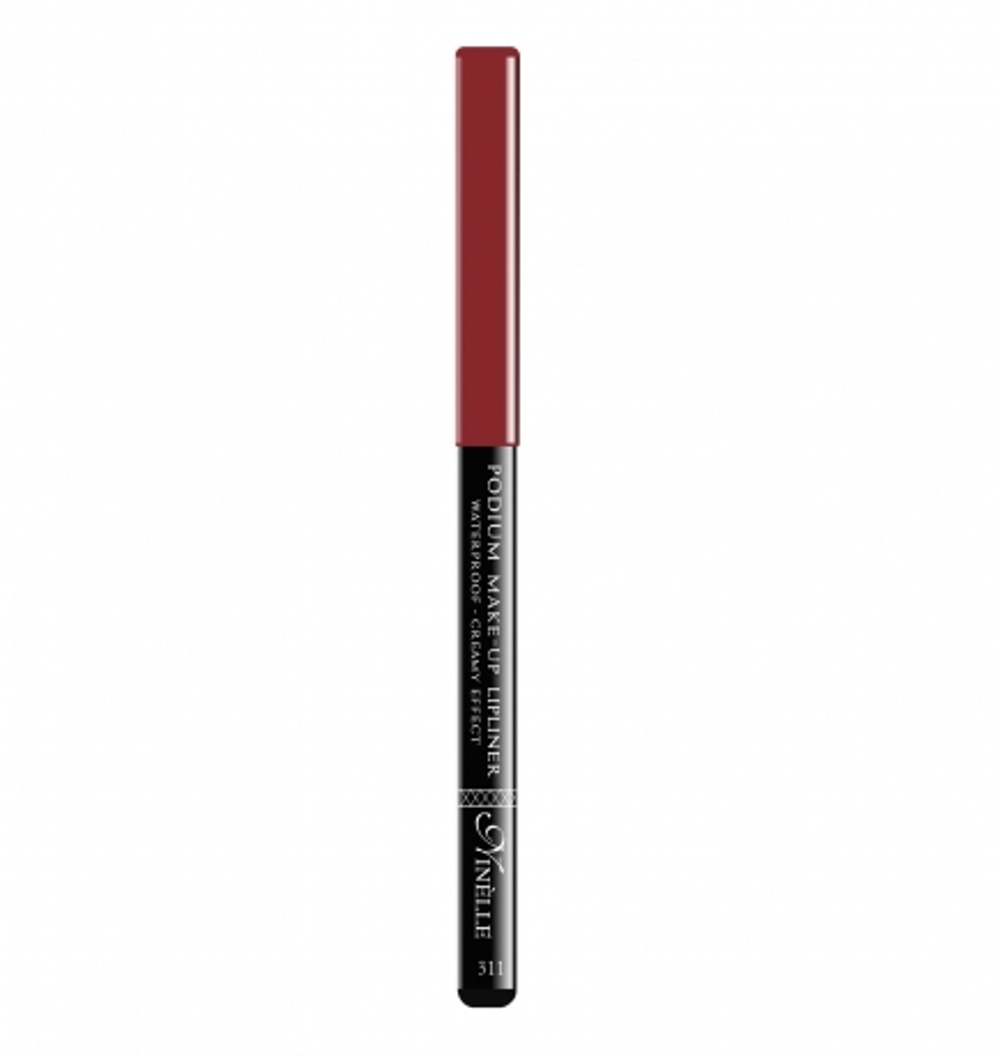 Ninelle Карандаш для губ Podium Make-Up, водостойкий, тон №311, Темно-красный КРЕМОВЫЙ