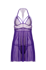 Комбинация и стринги Candy Girl Nevaeh фиолетовые XL