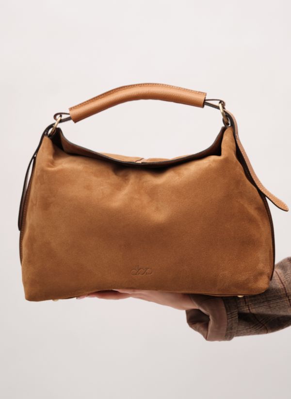 Замшевая сумка Andrea DBR 31374 светло-коричневый