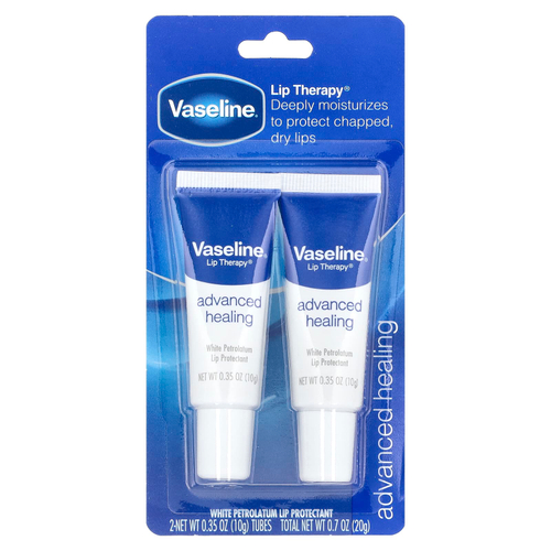 Vaseline, Lip Therapy®, улучшенное заживление, 2 тюбика, 10 г (0,35 унции)