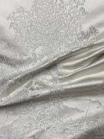 Жаккард шелк с ацетатом серебристый с китайским рисунком