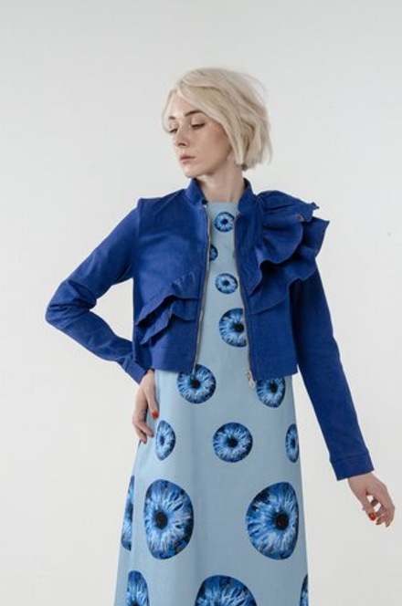 Джинсовый жакет с воланами PEOPLE