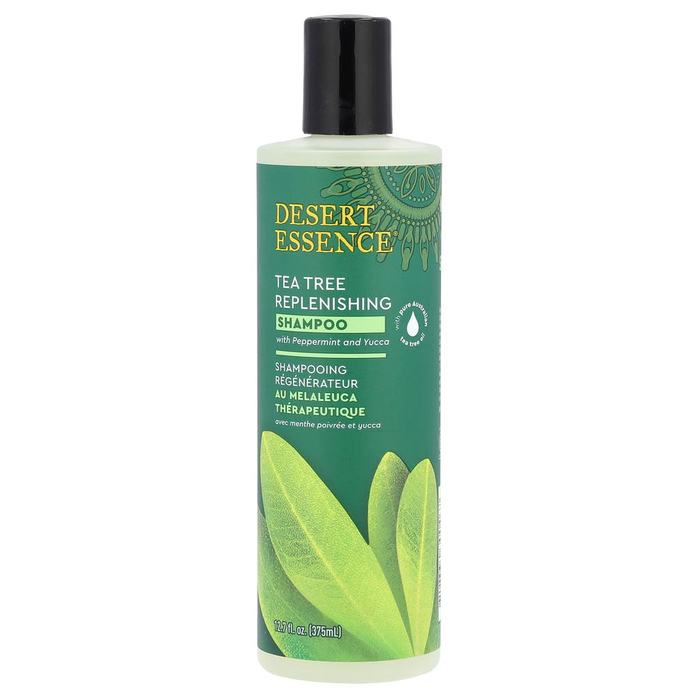 Desert Essence, Восстанавливающий шампунь Tea Tree с перечной мятой и юккой, 375 мл (12,7 жидк. унц.)