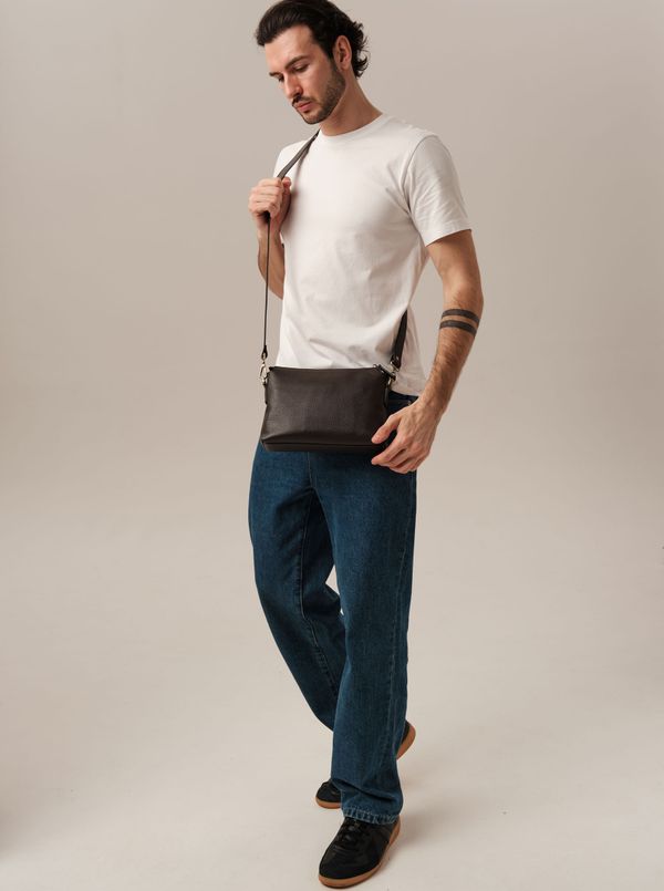 Мужская сумка кроссбоди DBR 7131 коричневый шоколад