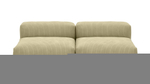 Сдвоенная дополнительная секция Фиджи (большая) Cilium Cream 210*116*62 см, Кремовый Вельвет Нераскладной Фиеста