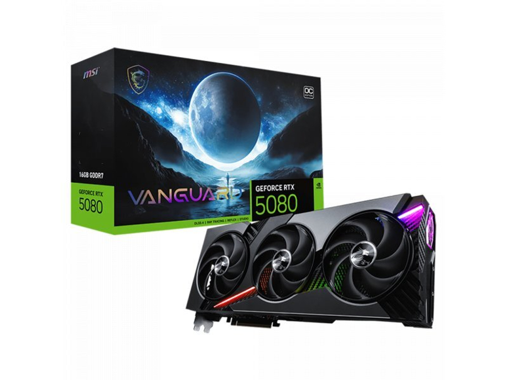 Видеокарта MSI Nvidia GeForce RTX 5080 VANGUARD [RTX 5080 16G VANGUARD OC]