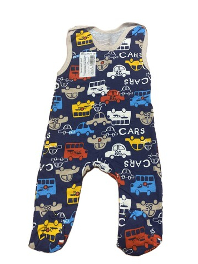 Ползунки длинные на кнопках из футера (100% хлопок с начесом) на рост 74 см