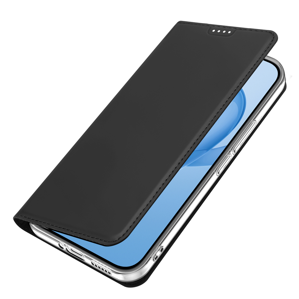 Чехол книжка из PU кожи черного цвета для Xiaomi Poco F8 Ultra и Redmi K90 Pro Max, серия Skin Pro Series от Dux Ducis