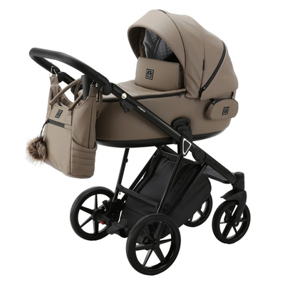 Детская коляска adamex Porto Deluxe P-SA9 (3в1) (100% экокожа)