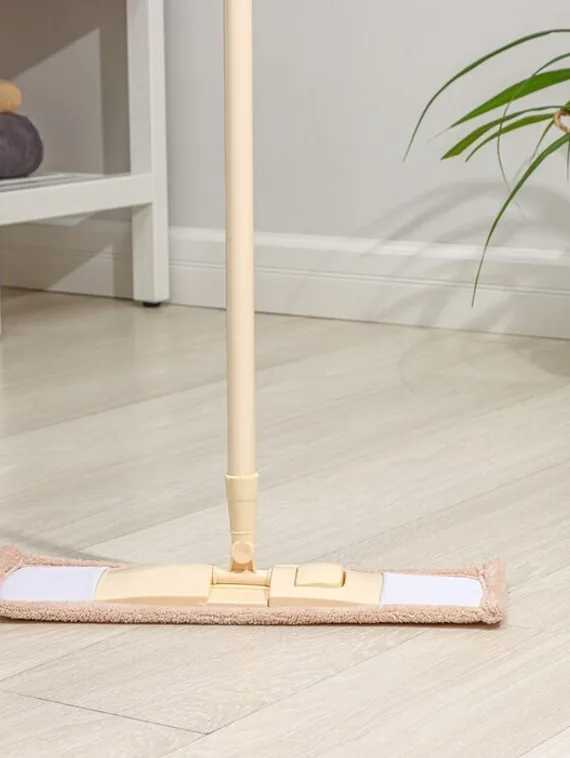 Швабра для мытья пола плоская Доляна, насадка микрофибра 42×12 см, 50 гр, металлическая ручка 119 см, цвет МИКС