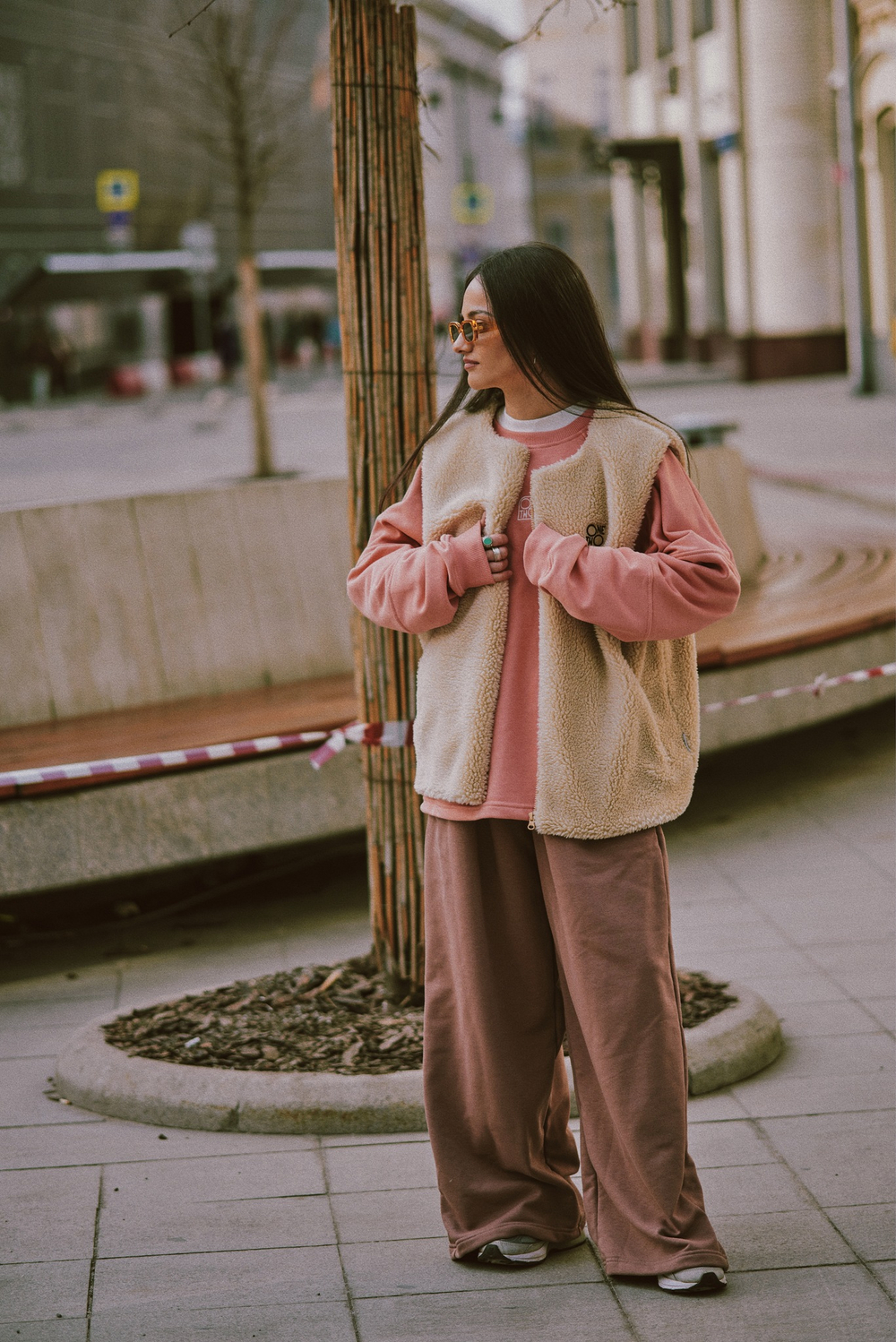 Raglan Sweatshirt LOGO Coral Haze