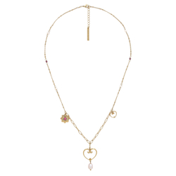 Колье Franck Herval, Jeanne, с жемчугом, аметистом и цветной эмалью, FH26.1-15-64542 (золотистый)