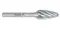 Борфреза твердосплавная Karnasch форма F, 3х14х3х38 мм, насечка HP-7 по алюминию, без покрытия, арт. 11.3055-015