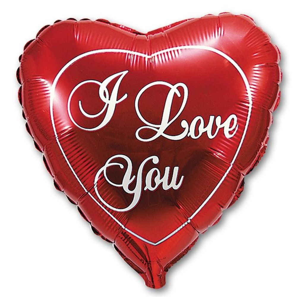 Шар фольгированный сердце I Love You