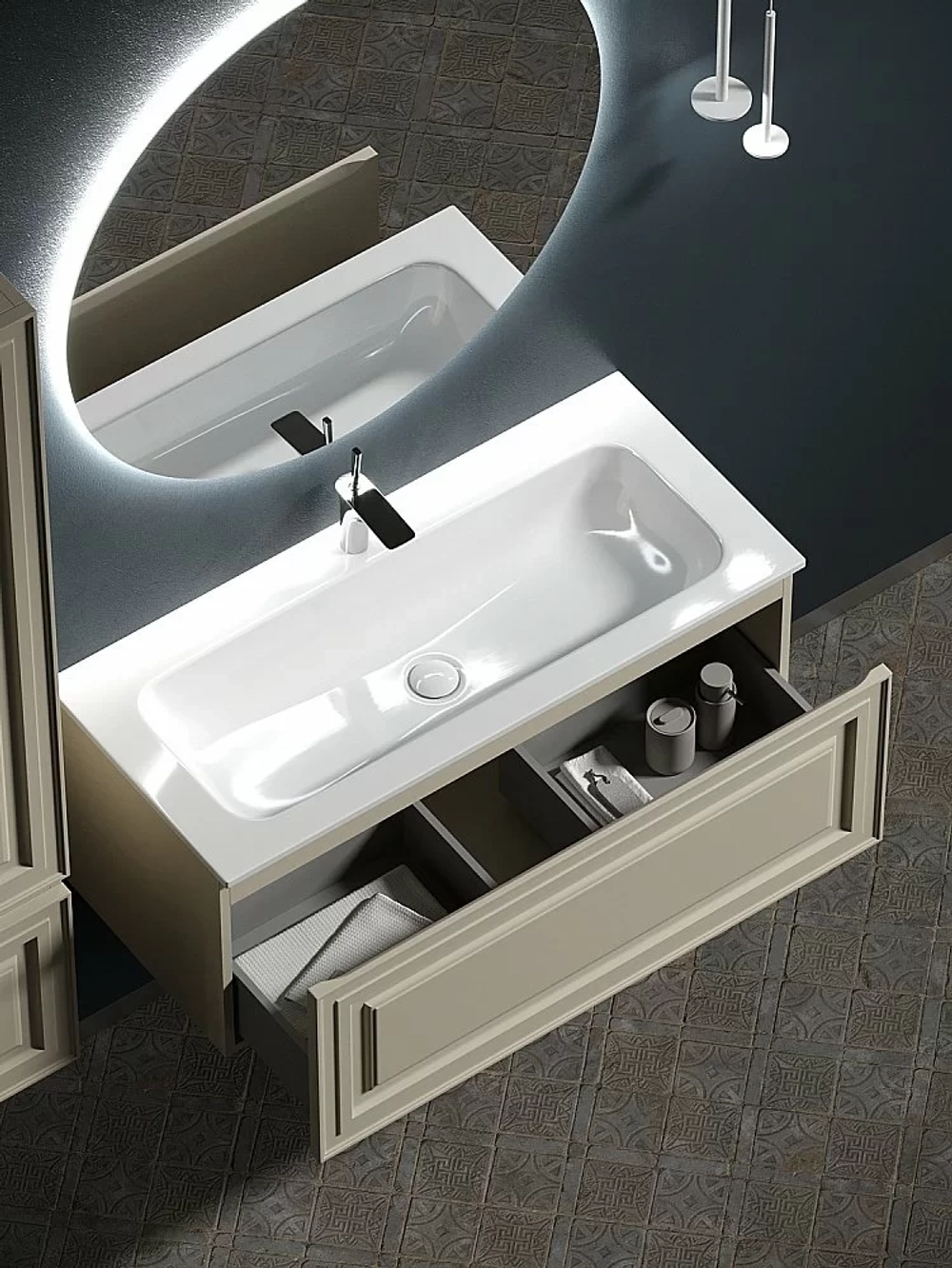 Тумба с раковиной Sancos Very VR100CE 100 Beige Soft