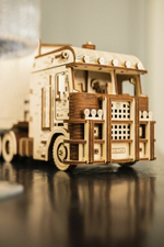 Грузовик Тягач Король дорог от EWA - Деревянный конструктор, сборная механическая модель, 3D пазл