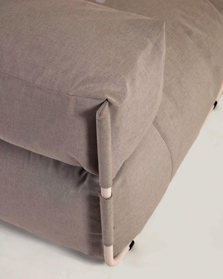 Square пуф квадратный со спинкой 101 x 101 см, светло-серый, для садового модульного дивана