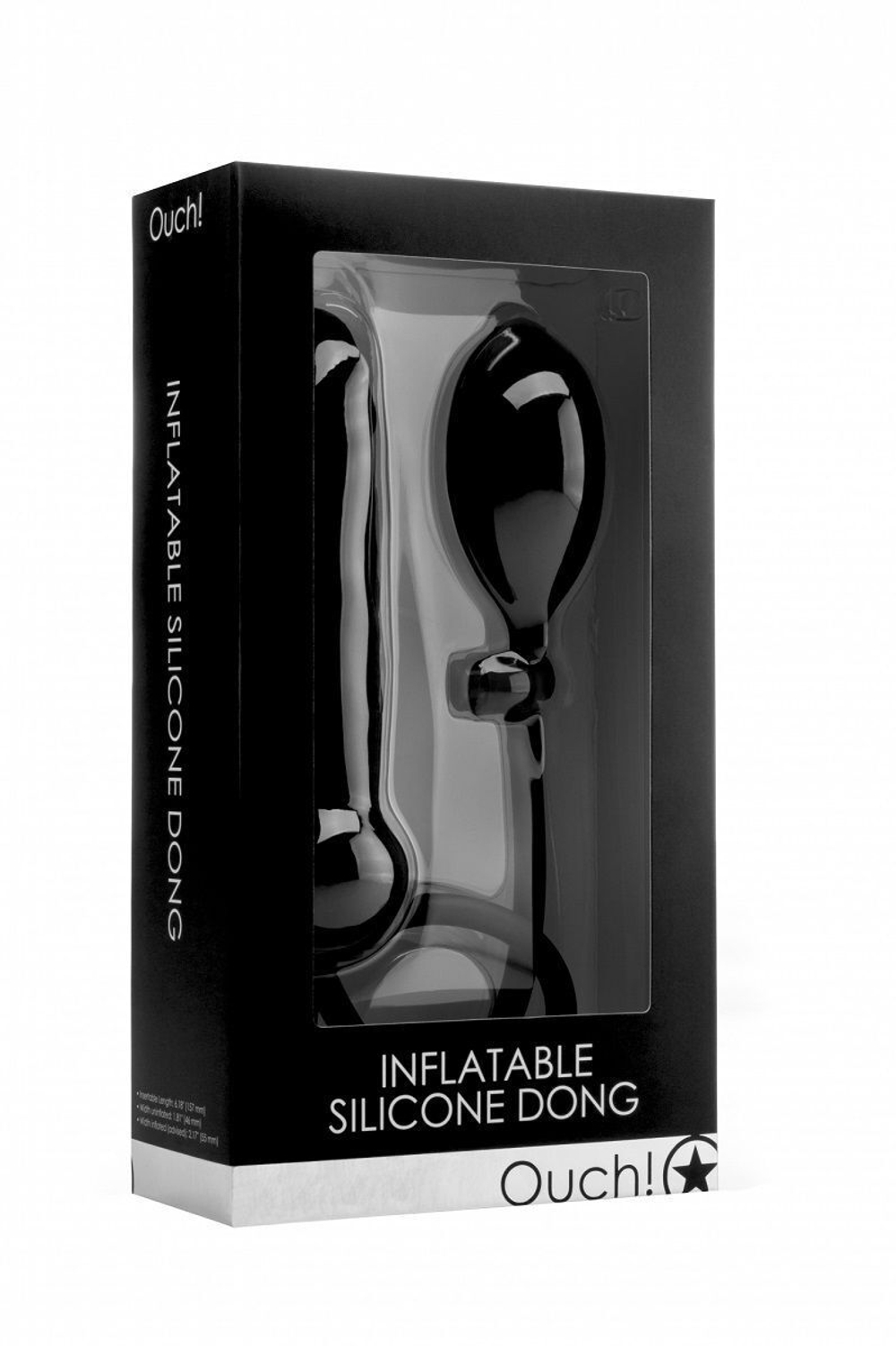 Чёрный анальный фаллоимитатор с расширением - 18 см. (Цвет: черный)