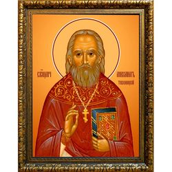 Михаил Тихоницкий священномученик пресвитер. Икона на холсте.